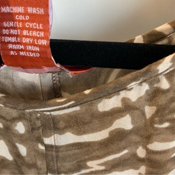 Sundance Jessika Handkerchief Hem Maxi Midi Brown Tan Sleeveless Dress sz 6 - Picture 7 of 7